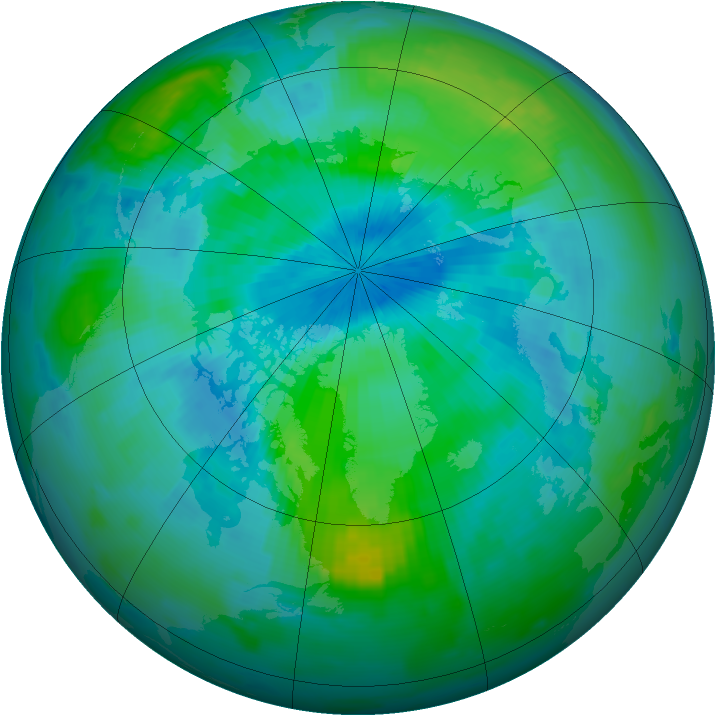 Arctic ozone map for 02 September 1996